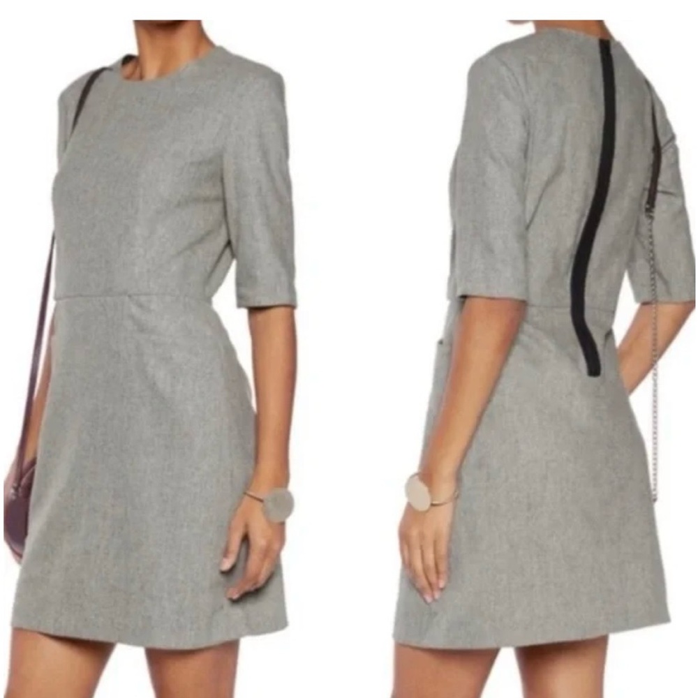 Rag & Bone Heather Gray Dress with Black zipper Detail